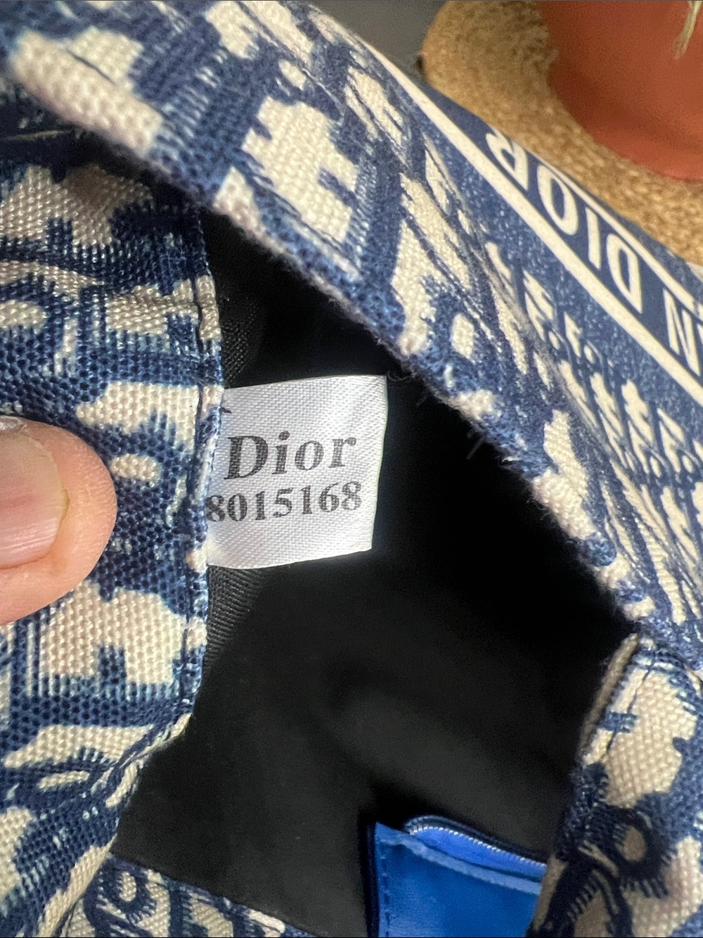 Christian Dior Blue and White Canvas Tote - Picture 9 of 11